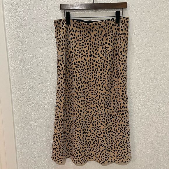 Sanctuary Leopard Print Everyday Midi Skirt Size XL - Picture 4 of 5